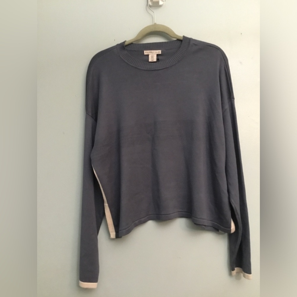 Sincerely Jules Navy Knit Top and Cream Stripe Detail - Picture 16 of 16